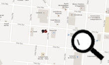 Mapa de ubicación, calle 1 Sur número 1417, segundo piso, oficina número 16